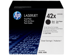 HP 42X Black Dual Pack LaserJet Toner Cartridges (Q5942XD)